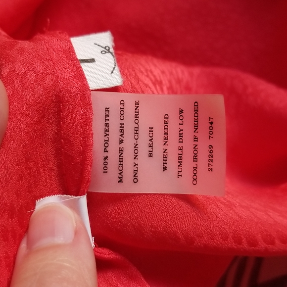 Bright Red/Orangey Ann Taylor Buttoned-Down Blouse - Women Sz 4 - Picture 6 of 10